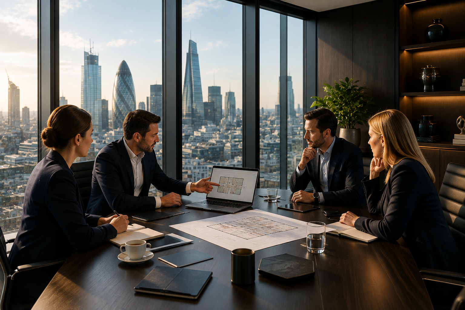 Professional property consultancy meeting